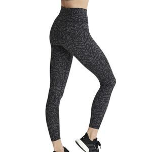 Varley Luna Leggings Medium 7/8 Dark Mono Zebra High Rise Athletic Running Gym